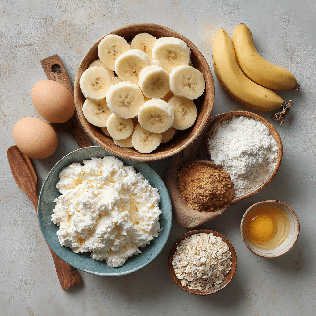 Nutritional ingredients for cottage cheese banana bread no flour