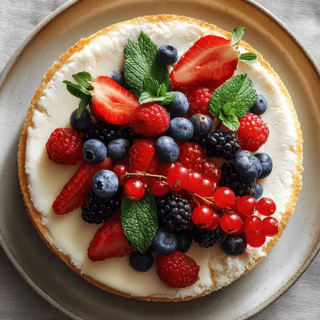 easy cottage cheese cheesecake with fresh mixed berries and mint easy cottage cheese cheesecake with fresh mixed berries and mint