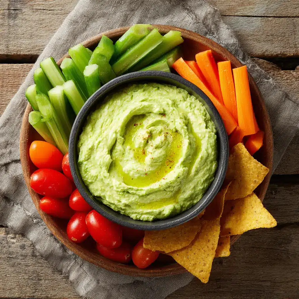 Ultimate 5-minute avocado cottage cheese dip with fresh veggies and chips