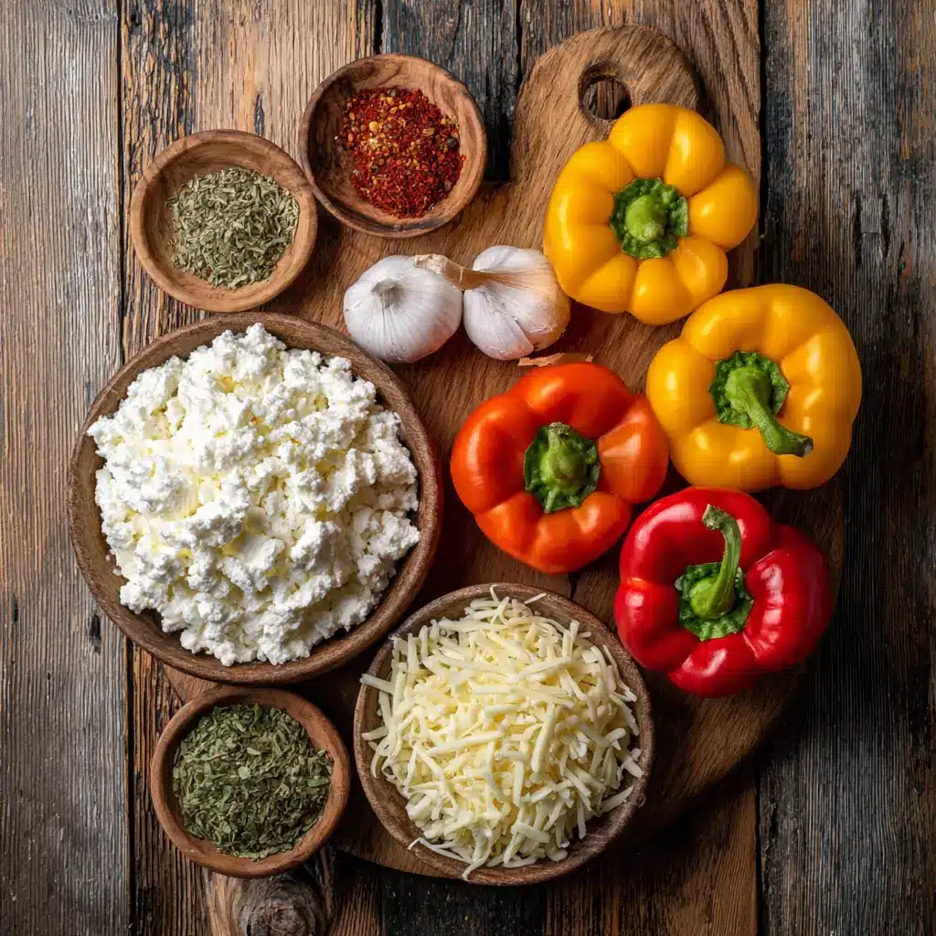 ingredients for stuffed peppers with cottage cheese ingredients for stuffed peppers with cottage cheese