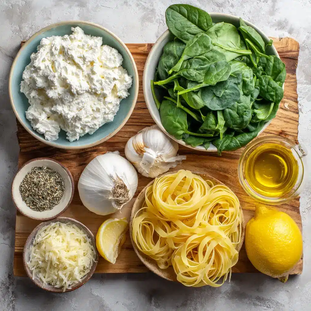 Spinach cottage cheese pasta sauce ingredients