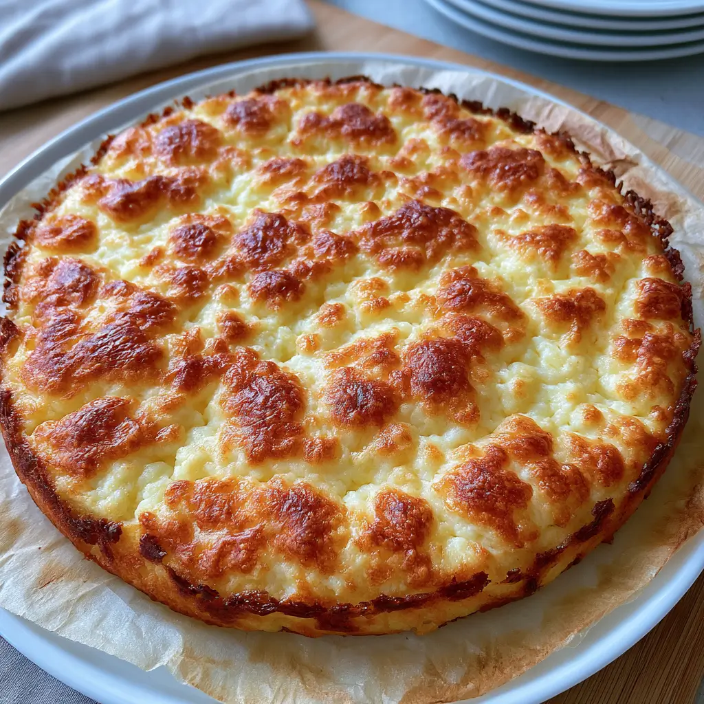 2-ingredient cottage cheese flat bread baked until golden and crispy